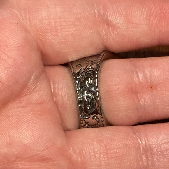 Day of the Dead Skull Face Ring - US size 9 - Picture 3 of 4